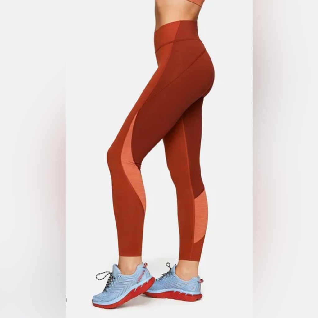 Outdoor Voices Techsweat 7/8 Zoom Leggings In Brick Currant Adobe Red Size M
